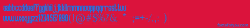 Crosslink Font – Blue Fonts on Red Background