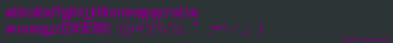 Crosslink-fontti – violetit fontit mustalla taustalla