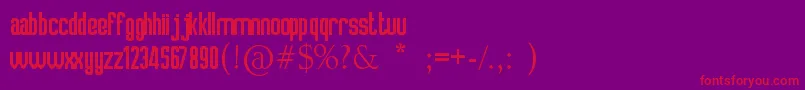 Crosslink Font – Red Fonts on Purple Background