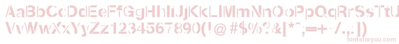 Kenzotiqua Font – Pink Fonts on White Background