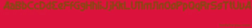 フォントAlghorieBald – 赤い背景に茶色の文字