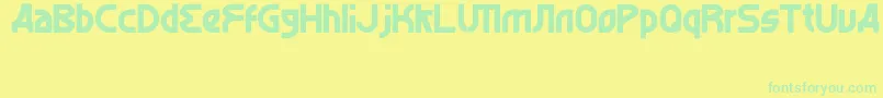 AlghorieBald Font – Green Fonts on Yellow Background