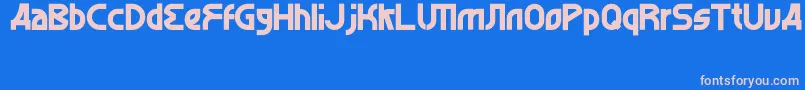 AlghorieBald Font – Pink Fonts on Blue Background