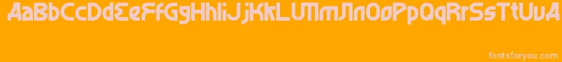 AlghorieBald Font – Pink Fonts on Orange Background