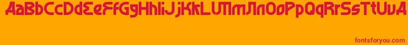 AlghorieBald Font – Red Fonts on Orange Background