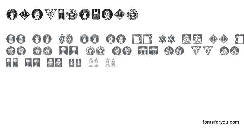 Шрифт Bierundwein – алфавит, цифры, специальные символы