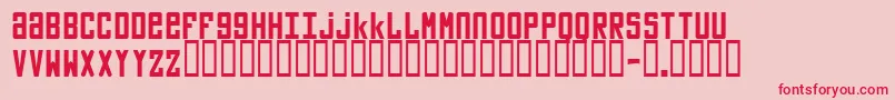 Vladimir Font – Red Fonts on Pink Background
