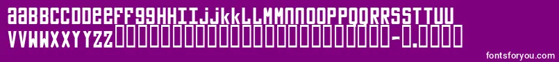Vladimir-Schriftart – Weiße Schriften auf violettem Hintergrund