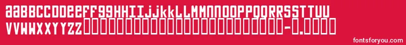 Vladimir Font – White Fonts on Red Background