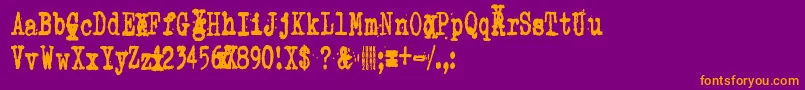 ZombieQueenXed Font – Orange Fonts on Purple Background