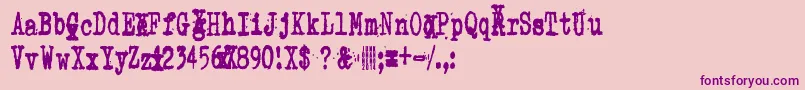 ZombieQueenXed Font – Purple Fonts on Pink Background
