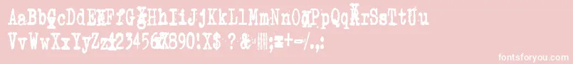 ZombieQueenXed Font – White Fonts on Pink Background