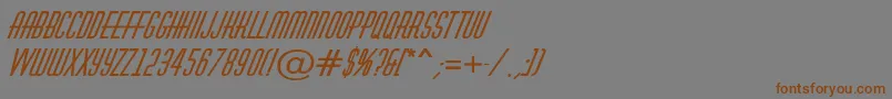 AHuxleyBolditalic Font – Brown Fonts on Gray Background