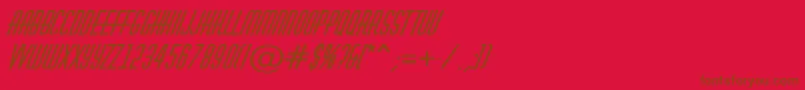 AHuxleyBolditalic Font – Brown Fonts on Red Background