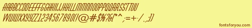 AHuxleyBolditalic Font – Brown Fonts on Yellow Background