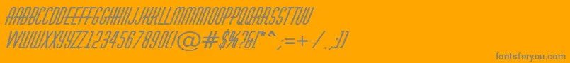 AHuxleyBolditalic Font – Gray Fonts on Orange Background
