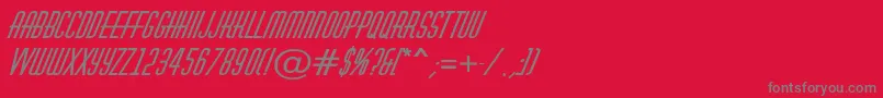フォントAHuxleyBolditalic – 赤い背景に灰色の文字