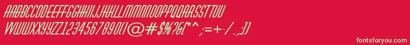 AHuxleyBolditalic Font – Green Fonts on Red Background