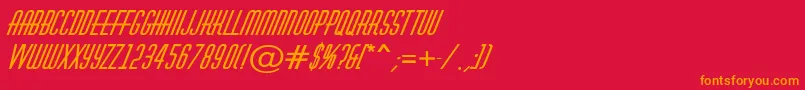 AHuxleyBolditalic Font – Orange Fonts on Red Background