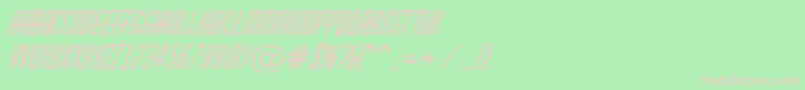AHuxleyBolditalic-fontti – vaaleanpunaiset fontit vihreällä taustalla