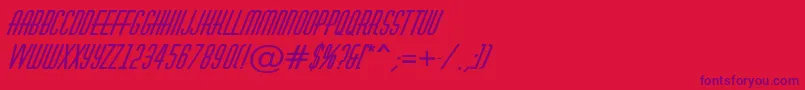 AHuxleyBolditalic Font – Purple Fonts on Red Background