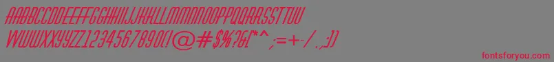 AHuxleyBolditalic Font – Red Fonts on Gray Background