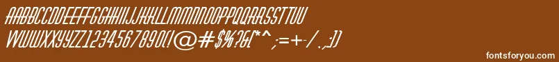 AHuxleyBolditalic Font – White Fonts on Brown Background
