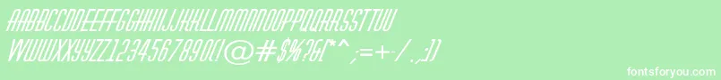AHuxleyBolditalic Font – White Fonts on Green Background