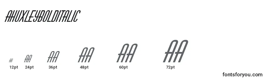 AHuxleyBolditalic Font Sizes