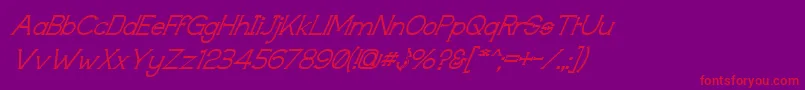 Techisgm Font – Red Fonts on Purple Background