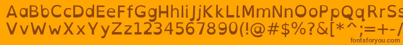 Шрифт OpendyslexicaltaRegular – коричневые шрифты на оранжевом фоне