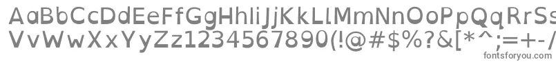 OpendyslexicaltaRegular-fontti – harmaat kirjasimet valkoisella taustalla