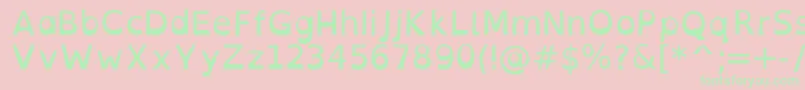 OpendyslexicaltaRegular Font – Green Fonts on Pink Background