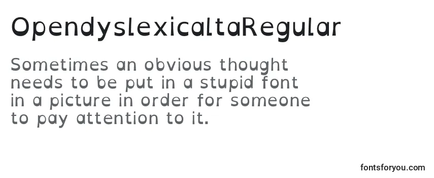 OpendyslexicaltaRegular Font