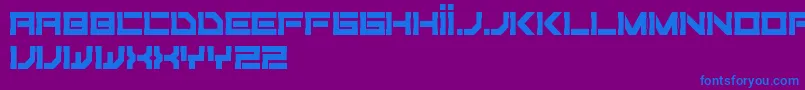 FikerFuturaFreePromo Font – Blue Fonts on Purple Background