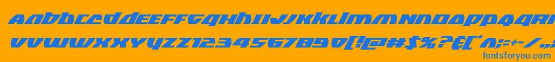 Blackbishopsuperital-fontti – siniset fontit oranssilla taustalla