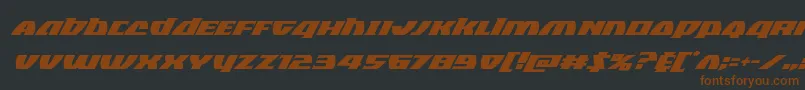 Blackbishopsuperital-fontti – ruskeat fontit mustalla taustalla