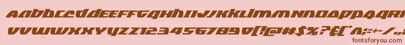 Blackbishopsuperital-Schriftart – Braune Schriften auf rosa Hintergrund