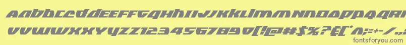 フォントBlackbishopsuperital – 黄色の背景に灰色の文字
