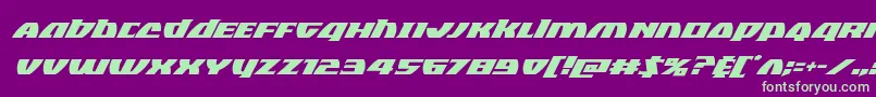 Шрифт Blackbishopsuperital – зелёные шрифты на фиолетовом фоне