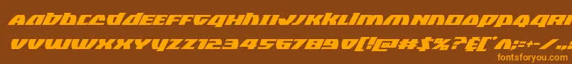Blackbishopsuperital Font – Orange Fonts on Brown Background