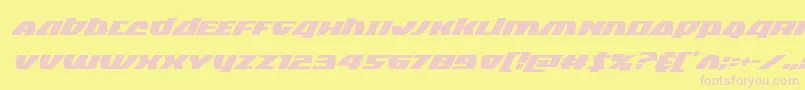 Blackbishopsuperital Font – Pink Fonts on Yellow Background