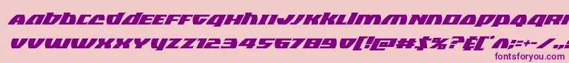 Blackbishopsuperital-Schriftart – Violette Schriften auf rosa Hintergrund