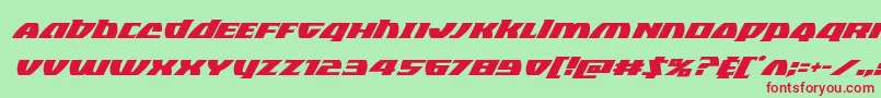 フォントBlackbishopsuperital – 赤い文字の緑の背景