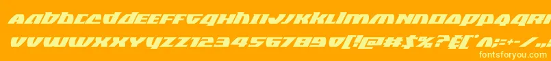 フォントBlackbishopsuperital – オレンジの背景に黄色の文字