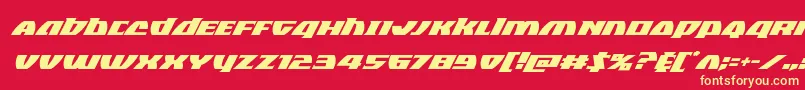 Шрифт Blackbishopsuperital – жёлтые шрифты на красном фоне