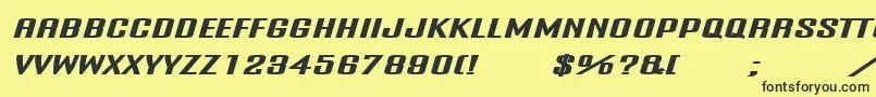 Шрифт Onanrg – чёрные шрифты на жёлтом фоне