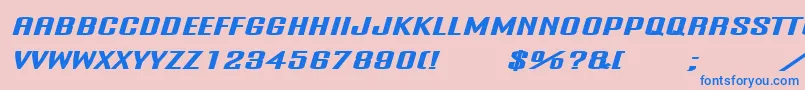 Onanrg Font – Blue Fonts on Pink Background