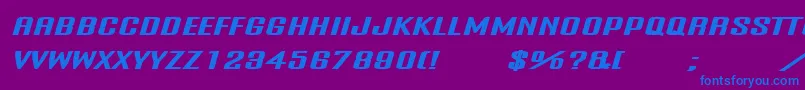 Шрифт Onanrg – синие шрифты на фиолетовом фоне
