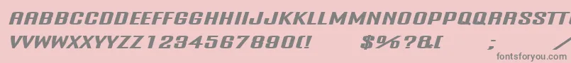 フォントOnanrg – ピンクの背景に灰色の文字
